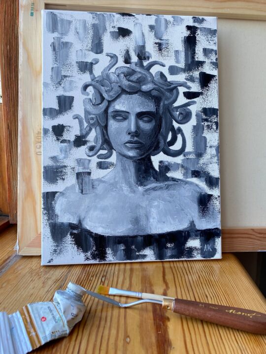 Medusa Gorgon Goddess Wood Print