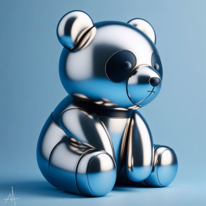 Arts numériques intitulée "panda n°1" par Allegra Art, Œuvre d'art originale, Image générée par l'IA