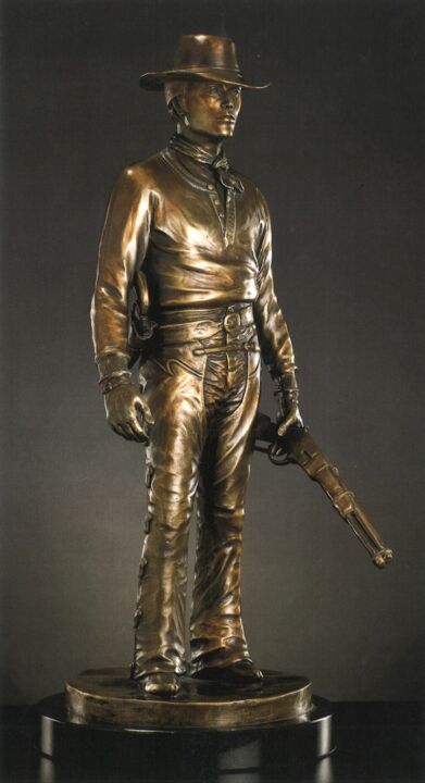 Sculpture intitulée "Desperado" par Allen Auwae, Œuvre d'art originale, Bronze