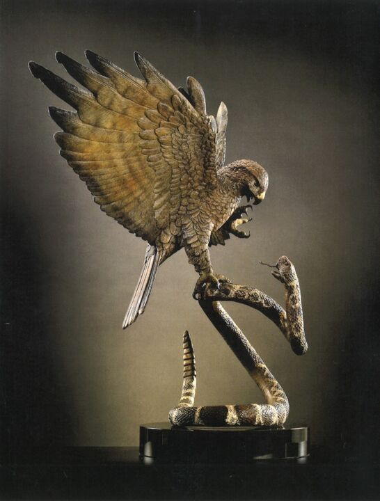 Escultura intitulada "Wild Things" por Allen Auwae, Obras de arte originais, Bronze
