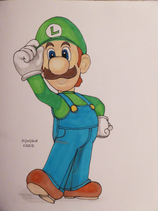 Luigi Drawing by Althea Artmajeur