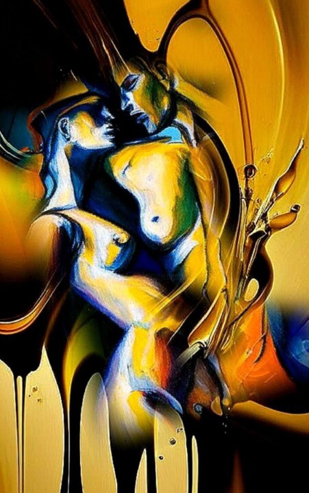 Digital Arts titled "Erotica 40" by Alya Veresk, Original Artwork, Digital Painting