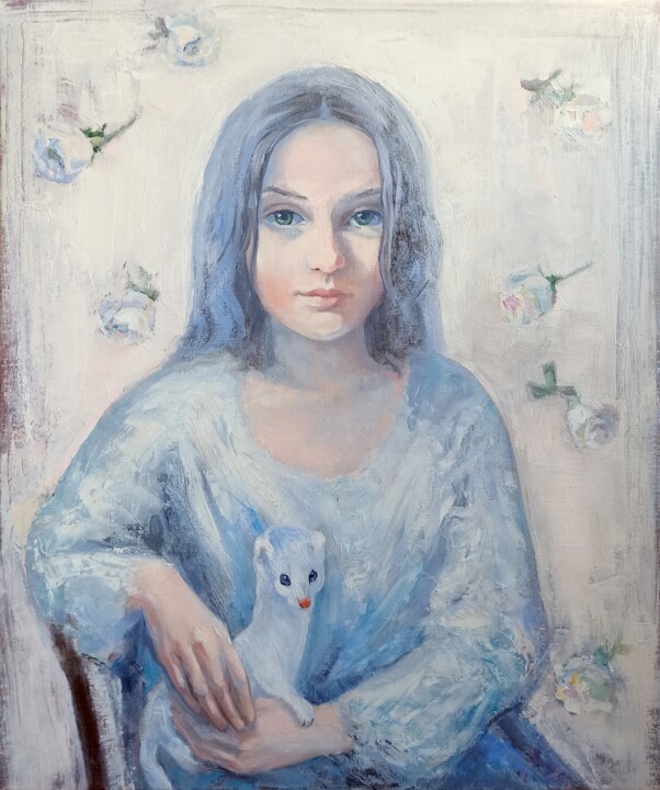 Malerei mit dem Titel "Wild Tenderness" von Alyona Masterkova, Original-Kunstwerk, Öl Auf Keilrahmen aus Holz montiert