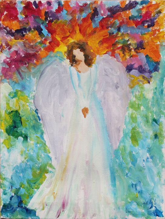 Malarstwo zatytułowany „The colorful angel” autorstwa Amanda Rosu, Oryginalna praca, Akryl