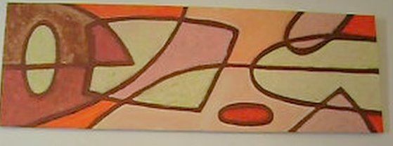 Painting titled "COMPOSITION" by Mahmoud Amara, Original Artwork, Oil