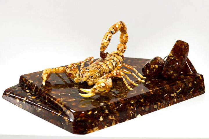 Скульптура под названием "Scorpion King" - Вадим Бакулин, Подлинное произведение искусства, Камень