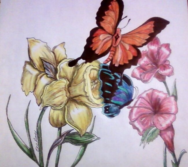 Drawing titled "spring time" by Amey, Original Artwork, Other