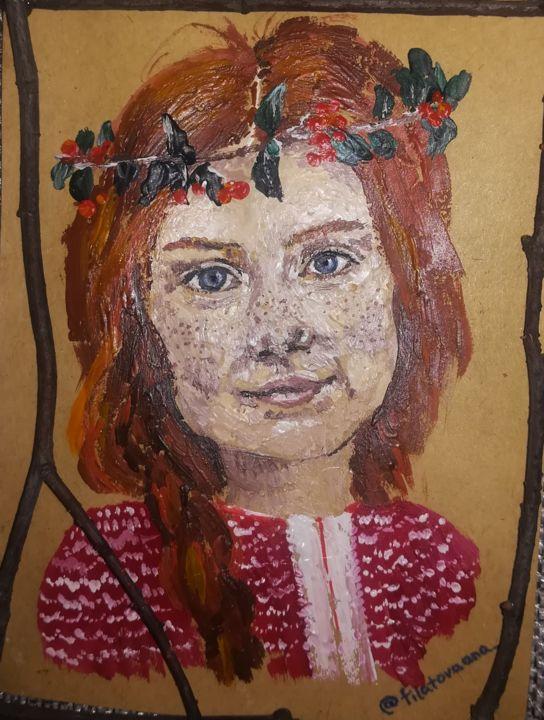 Malarstwo zatytułowany „Девчушка” autorstwa Анастасия Филатова, Oryginalna praca