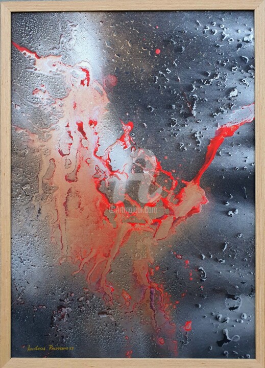 Картина под названием "The Last Drops of M…" - Анастасия Раковчена, Подлинное произведение искусства, Акрил Установлен на Де…