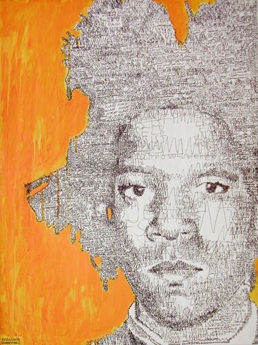 Zeichnungen mit dem Titel "Basquiat" von Anatol Knotek, Original-Kunstwerk