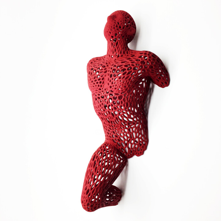 ESCAPE SCULTURA DA parete di Andrea Giorgi colore rosso EUR 550,00