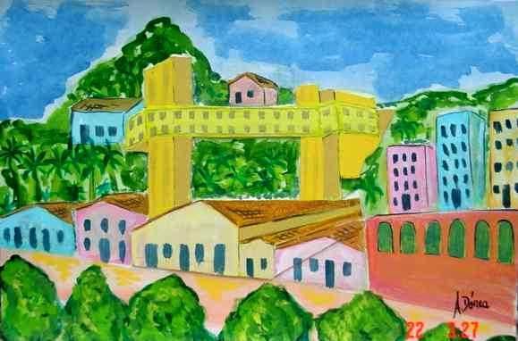 Painting titled "Salvador " by Andréa Dórea, Original Artwork