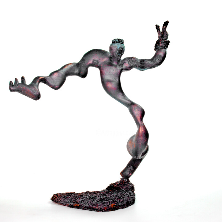 Sculpture titled "Prometheus Sculpture" by Andreas Loeschner-Gornau, Original Artwork, Bronze