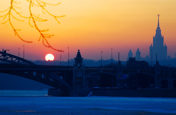 Photography titled "Зимний закат" by Andrey Petrosyan, Original Artwork, Digital Photography