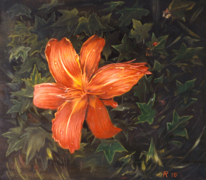 제목이 "Оранжевая лилия в в…"인 미술작품 Андрей Рапуто로, 원작, 기름
