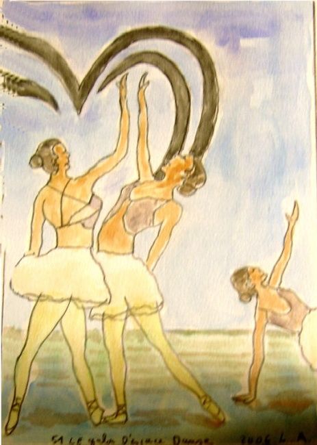 Peinture intitulée "Les danseuses" par André Lannes, Œuvre d'art originale