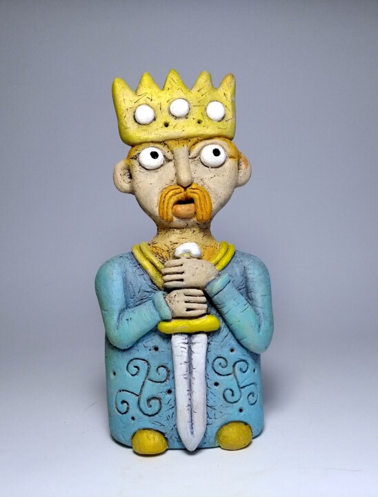 Escultura titulada "The figurine is cer…" por Andrii Lastovskyi, Obra de arte original, Cerámica