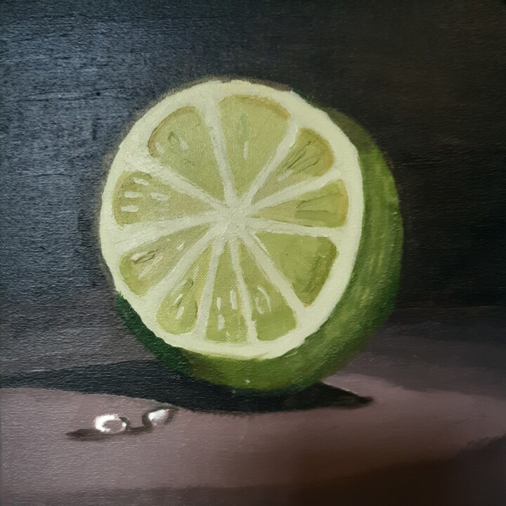 Painting titled "Lime" by Andrii Stadnyk, Original Artwork, Oil