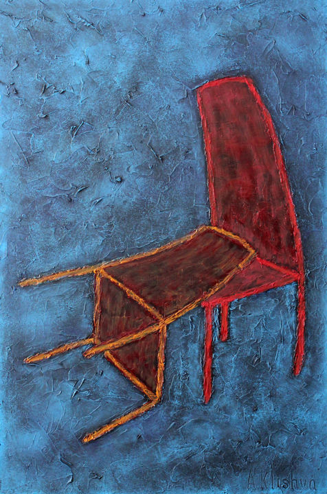 Peinture intitulée "Любовь стульев 4" par Andriy Klishyn, Œuvre d'art originale, Huile