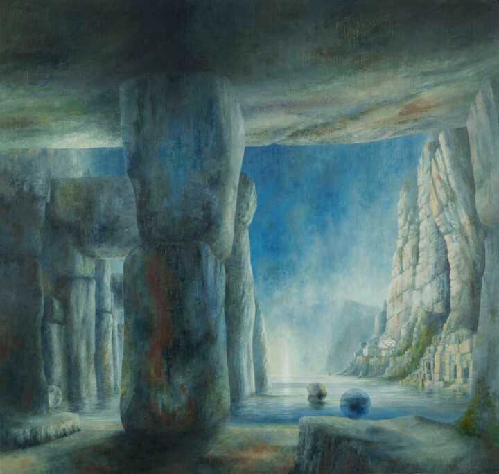 제목이 "Beolythic Biforium"인 미술작품 Andrzej Maląg로, 원작, 기름