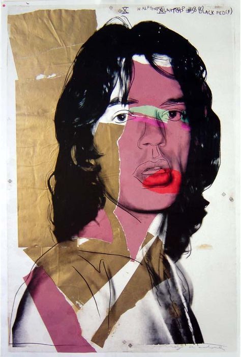 Printmaking titled "Mick Jagger" by Andy Wharol (After), Original Artwork