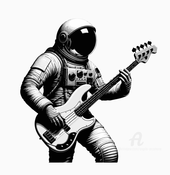 Digital Arts titled "The Astronaut Bassi…" by Angelo Arcamone, Original Artwork, AI generated image