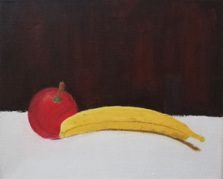 Pittura intitolato "pomme-banane" da Angelo Rizzi, Opera d'arte originale, Acrilico