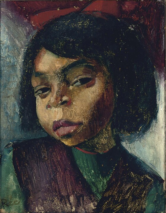 Painting titled "Portrait d'une jeun…" by Anita Rée, Original Artwork, Oil