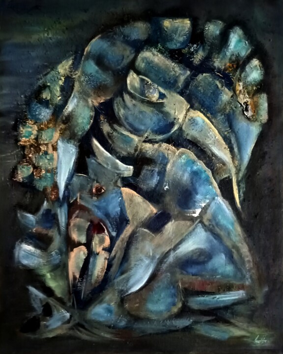 Painting titled "Жар птица" by Anna Mytavska (Cabrerra), Original Artwork, Oil