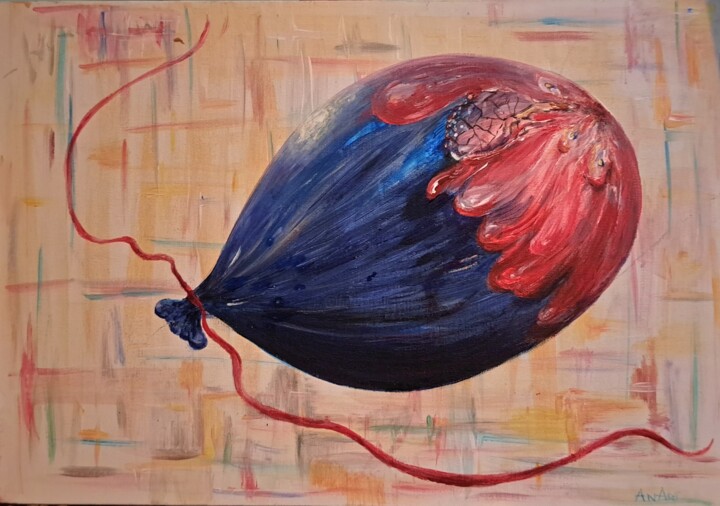 Pintura titulada "The Injured Balloon" por Anna Oleinik (Anarta), Obra de arte original, Acrílico