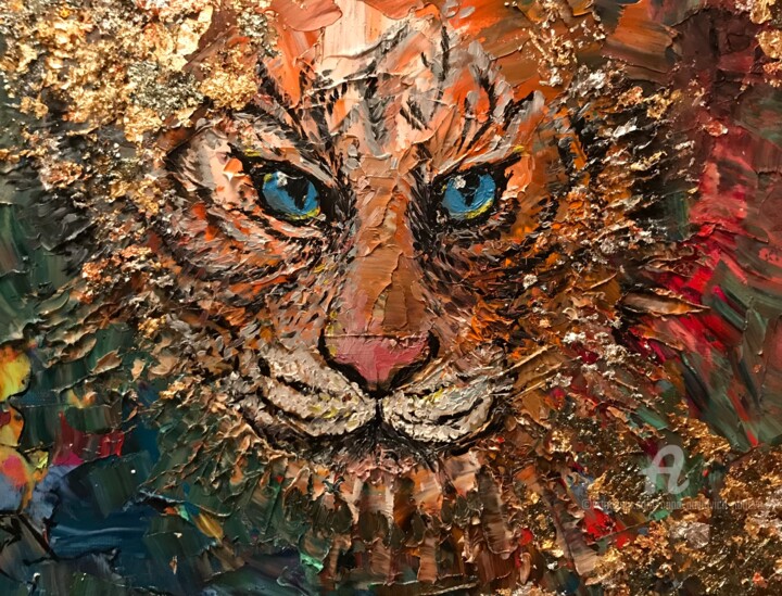 Malarstwo zatytułowany „Water tiger” autorstwa Anna Pavlovich-Naneva, Oryginalna praca, Olej