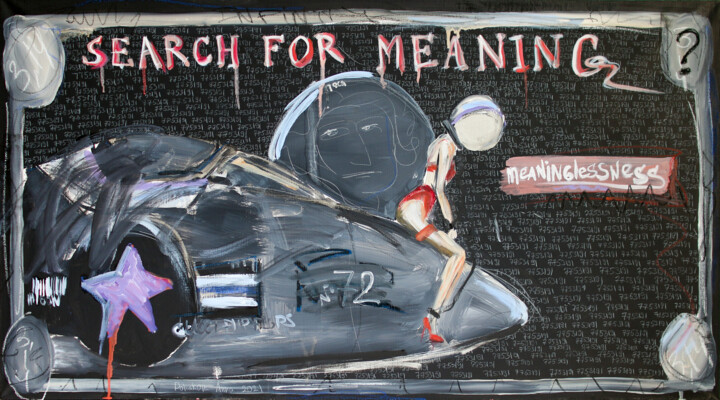 Pittura intitolato "Search for meaning…" da Anna Polani, Opera d'arte originale, Olio