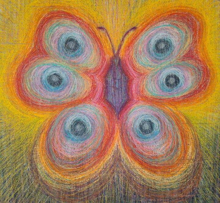 Schilderij getiteld "Universe" door Anna Salzmann, Origineel Kunstwerk, Pastel