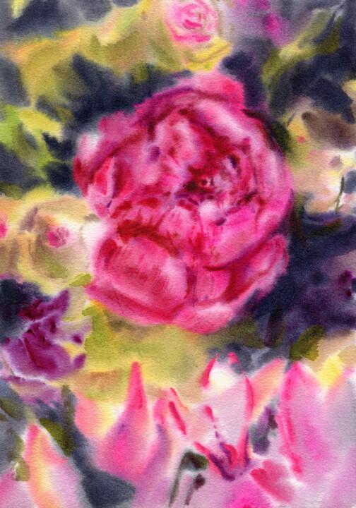 Pintura titulada "Spring Bouquet" por Anna Samoilichenko, Obra de arte original, Acuarela