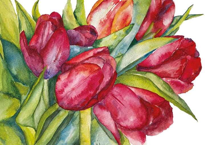 Tulips: Original Watercolor and PRINTS!