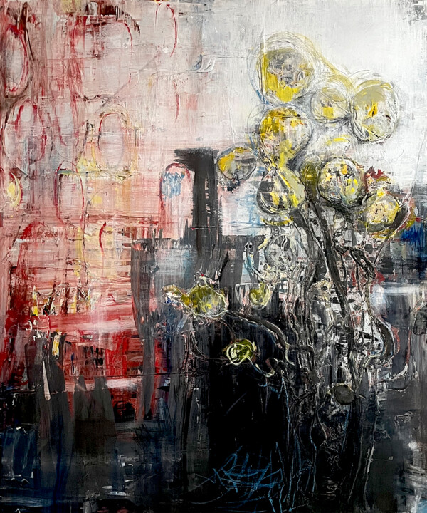 Картина под названием "Hitting the Fan" - Annette Wyrick-Solari, Подлинное произведение искусства, Акрил Установлен на Дерев…