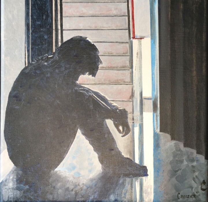 Peinture intitulée "Solitude" par Annie Croizier, Œuvre d'art originale, Huile