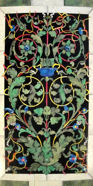 Colagens intitulada "Tavolo con decorazi…" por Antichemagie, Obras de arte originais