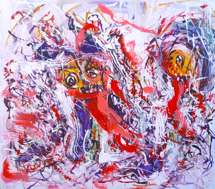 Peinture intitulée "Laugh out loud" par Anton Rakun, Œuvre d'art originale, Acrylique