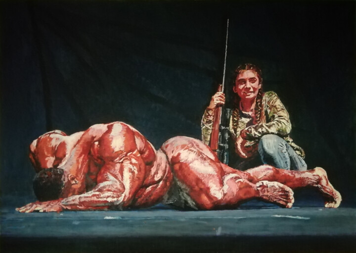 Pintura titulada "Would you bite or w…" por Anton Terziev, Obra de arte original, Oleo