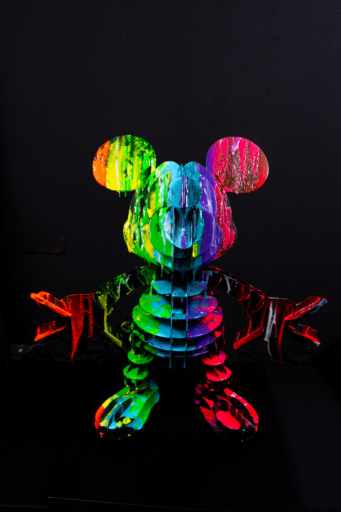 Sculpture titled "Metal Mickey Enorme" by Antoni Dragan, Original Artwork, Metals