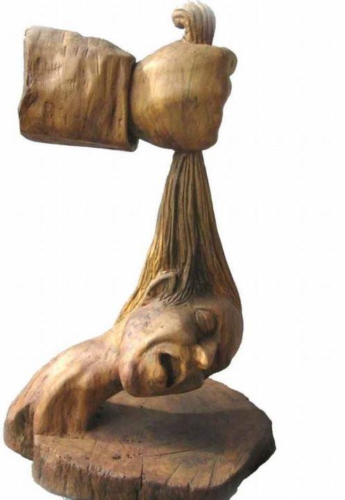 Rzeźba zatytułowany „violenza.jpg” autorstwa Antonio D'Abramo, Oryginalna praca, Drewno