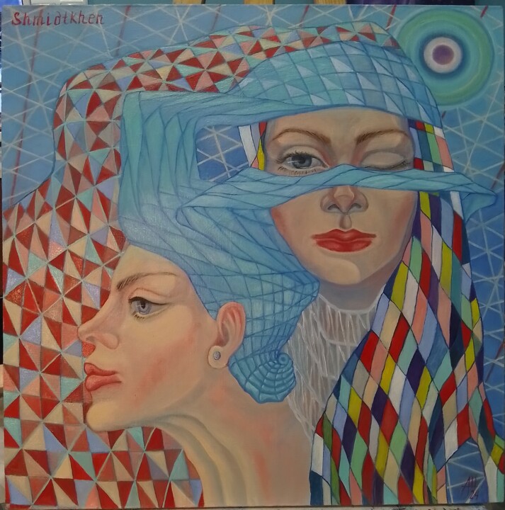 Pintura titulada "Duality" por Anzhella Shmidtkhen, Obra de arte original, Oleo Montado en Bastidor de camilla de madera