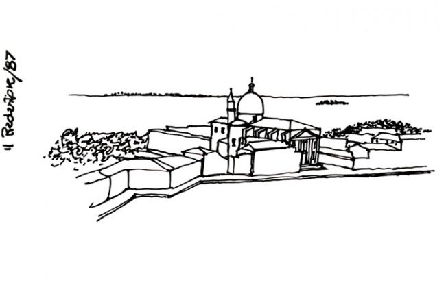 Dibujo titulada "Venecia (1)" por José María Rubio Anaya, Obra de arte original