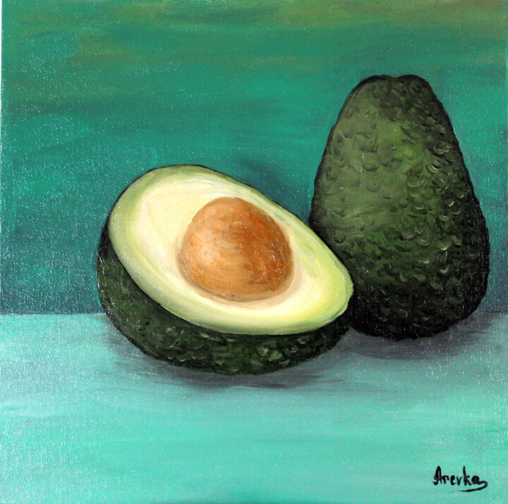 Картина под названием "Avocado Oil Painting" - Arevik Avetisyan, Подлинное произведение искусства, Масло