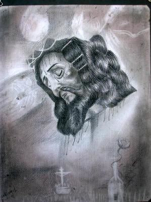 Drawing titled "CHRISTOPHER DE LUREN" by Artkangel, Original Artwork