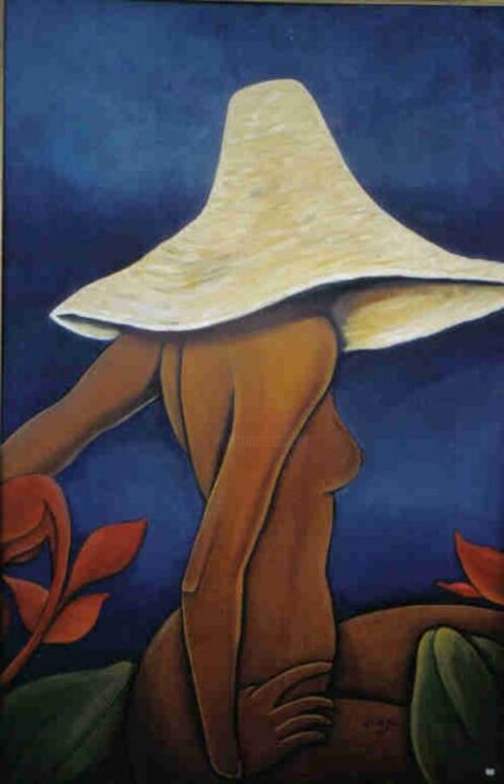 Painting titled "Carib Girl II" by Arlene Magloire, Original Artwork