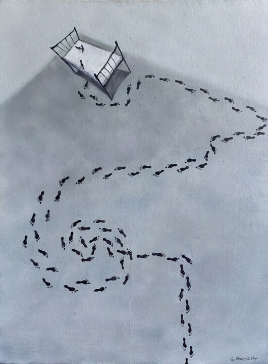 Peinture intitulée "From " psycho hospi…" par Arman Ohanyan, Œuvre d'art originale, Huile