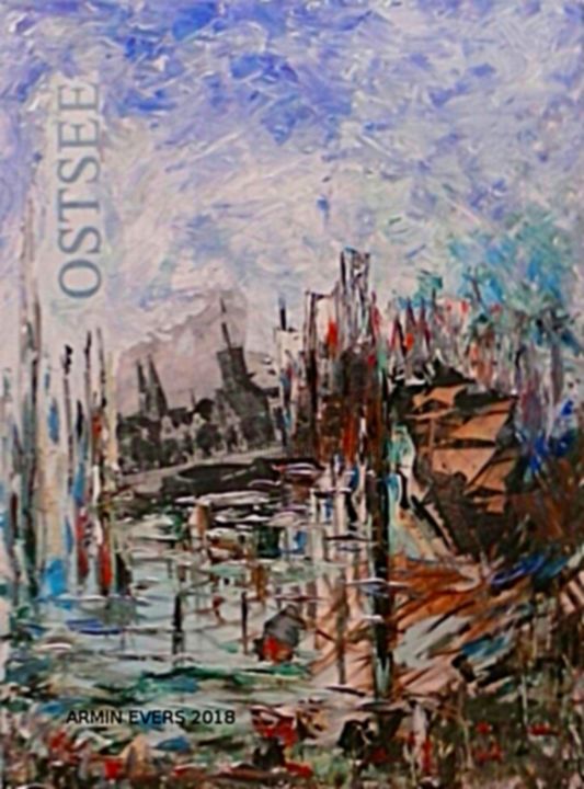 Peinture intitulée ""Ostsee"" par Armin Evers, Œuvre d'art originale, Acrylique