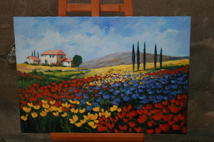 Pintura titulada "Toscana" por Art La Chapelle, Obra de arte original